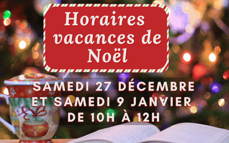 Horaires Noel biblio